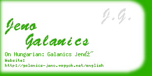 jeno galanics business card